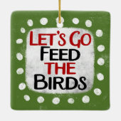 Füttre der Vogelschmuck Keramikornament (Rückseite)