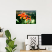 Füttre der Zeit an den Lilien 4 Poster (Heimbüro)