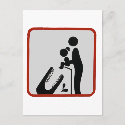 Füttre des Alligators Postkarte (Vorderseite)