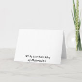 Füttre des Babys - Pink - Karte (Rückseite)