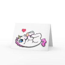 Füttre des Babys - Pink - Karte