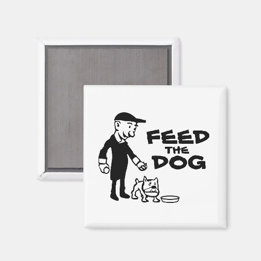 Füttre des Hundes Magnet (Vorderseite/Rückseite)