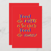 Füttre für andere einladung (Vorne/Hinten)