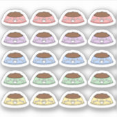 Füttre Hunde Erinnerung Pet Care Food Bowl Bujo Pl Aufkleber (Vorderseite)