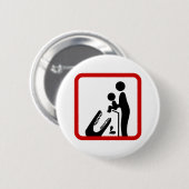 Füttre kein Baby zum Krokodil-Zoozeichen Button (Vorne & Hinten)