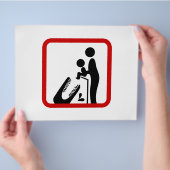 Füttre kein Baby zum Krokodil-Zoozeichen Flyer (Hand)