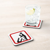 Füttre kein Baby zum Krokodil-Zoozeichen Getränkeuntersetzer (Rechte Seite)