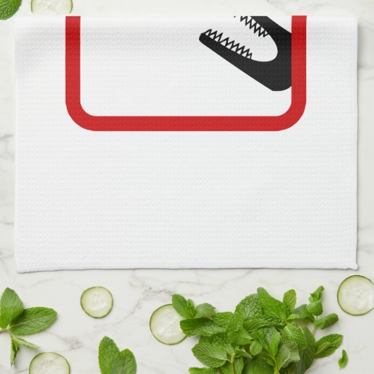 Füttre kein Baby zum Krokodil-Zoozeichen Küchentuch (Gefaltet)