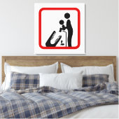 Füttre kein Baby zum Krokodil-Zoozeichen Leinwanddruck (Insitu (Schlafzimmer))