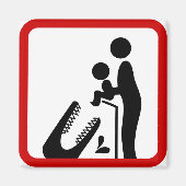 Füttre kein Baby zum Krokodil-Zoozeichen Magnet (Vorne)