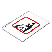 Füttre kein Baby zum Krokodil-Zoozeichen Notizblock (Linke Seite)