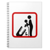 Füttre kein Baby zum Krokodil-Zoozeichen Notizblock (Vorderseite)