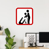 Füttre kein Baby zum Krokodil-Zoozeichen Poster (Heimbüro)