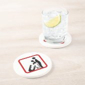 Füttre kein Baby zum Krokodil-Zoozeichen Sandstein Untersetzer (Seite)