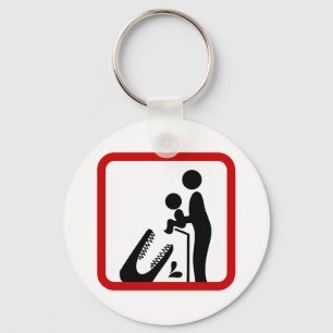 Füttre kein Baby zum Krokodil-Zoozeichen Schlüsselanhänger