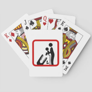 Füttre kein Baby zum Krokodil-Zoozeichen Spielkarten