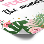 Füttre kein Tier Tropical Safari Girl zum Geburtst Poster (Ecke)
