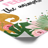 Füttre keine Tiere Safari-Tiere Mädchen Geburtstag Poster (Ecke)