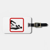 Füttre keine Tochter zum Krokodil-Zoozeichen Gepäckanhänger (Vorderseite horizontal)