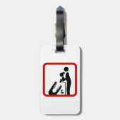 Füttre keine Tochter zum Krokodil-Zoozeichen Gepäckanhänger (Rückseite vertikal)