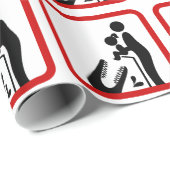 Füttre keine Tochter zum Krokodil-Zoozeichen Geschenkpapier (Rolleneckpunkt)