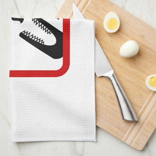 Füttre keine Tochter zum Krokodil-Zoozeichen Handtuch (Viertel Falte)