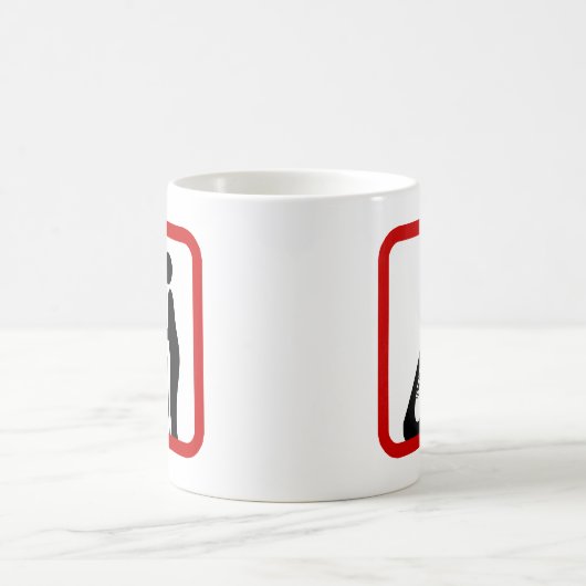 Füttre keine Tochter zum Krokodil-Zoozeichen Kaffeetasse (Mittel)