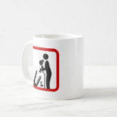 Füttre keine Tochter zum Krokodil-Zoozeichen Kaffeetasse (Vorderseite Links)