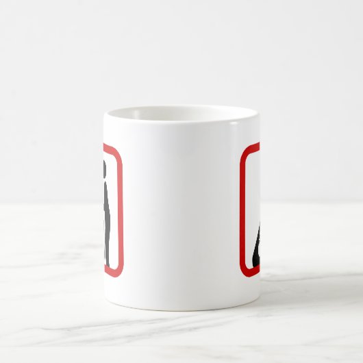 Füttre keine Tochter zum Krokodil-Zoozeichen Kaffeetasse (Mittel)