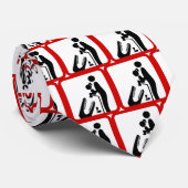 Füttre keine Tochter zum Krokodil-Zoozeichen Krawatte (Gerollt)