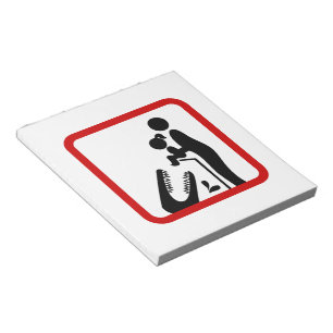 Füttre keine Tochter zum Krokodil-Zoozeichen Notizblock