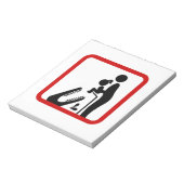 Füttre keine Tochter zum Krokodil-Zoozeichen Notizblock (Rotiert)