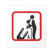 Füttre keine Tochter zum Krokodil-Zoozeichen Notizblock (Vorderseite)