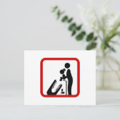 Füttre keine Tochter zum Krokodil-Zoozeichen Postkarte (Stehend Vorderseite)