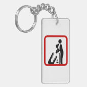 Füttre keine Tochter zum Krokodil-Zoozeichen Schlüsselanhänger (Vorderseite links)