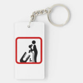 Füttre keine Tochter zum Krokodil-Zoozeichen Schlüsselanhänger (Rückseite)