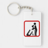 Füttre keine Tochter zum Krokodil-Zoozeichen Schlüsselanhänger (Vorderseite)