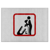 Füttre keine Tochter zum Krokodil-Zoozeichen Schneidebrett (Vorderseite)