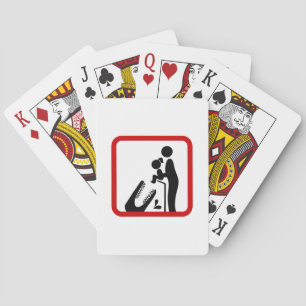 Füttre keine Tochter zum Krokodil-Zoozeichen Spielkarten