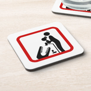 Füttre keine Tochter zum Krokodil-Zoozeichen Untersetzer