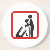 Füttre keine Tochter zum Krokodil-Zoozeichen Untersetzer (Vorne)