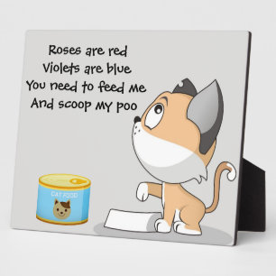 Füttre Me Cat Fotoplatte