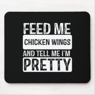 Füttre Me Chicken Wings - Grillen Lover Meat Smoke Mousepad