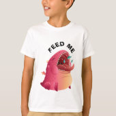 Füttre Me Funny Baby Dragon T-Shirt (Vorderseite)