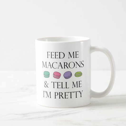 Füttre Me Macarons Kaffeetasse (Rechts)