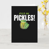 Füttre Me Pickles Cucumbers Gherkin Karte (Gelbe Blume)