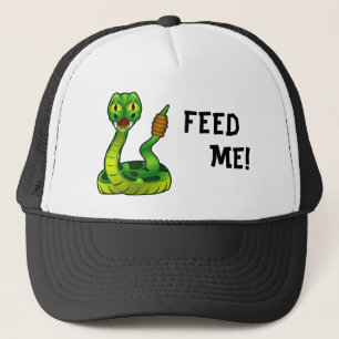 Füttre Me Reptile Rattlesnake Cartoon Truckerkappe