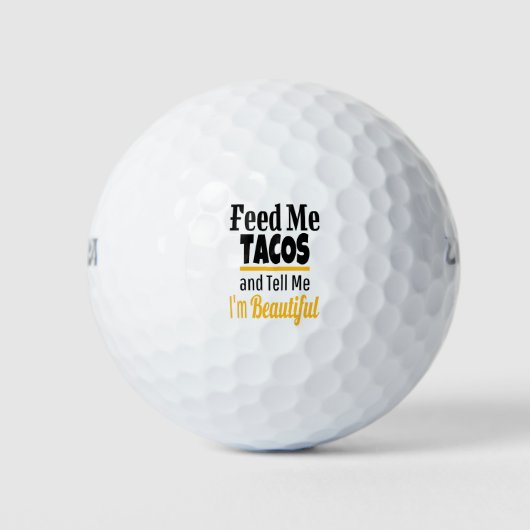 Füttre ME Tacos, Funny Spaß Liebe TACOS Golfball (Vorderseite)