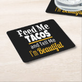 Füttre ME Tacos, Funny Spaß Liebe TACOS Rechteckiger Pappuntersetzer (angewinkelt)