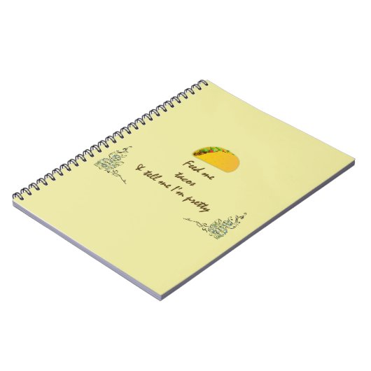 Füttre Me Tacos Notizblock (Linke Seite)